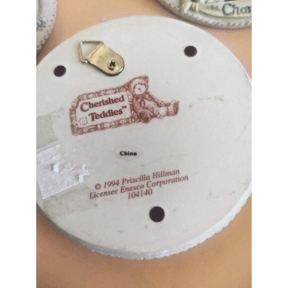 Cherished Teddies Figurines Wall Plaques by Priscilla Hillman Set of 3 1994 - Picture 12 of 16